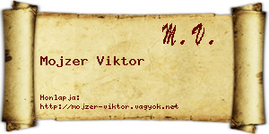 Mojzer Viktor névjegykártya