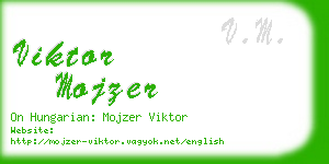 viktor mojzer business card